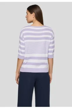 RABE Pullover flieder gestreift Kurzarm