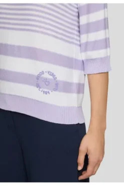 RABE Pullover flieder gestreift Kurzarm