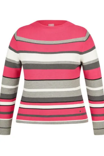 RABE Pullover malve gestreift