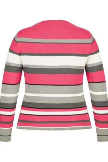 RABE Pullover malve gestreift