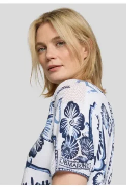 RABE Pullover pazifik gemustert