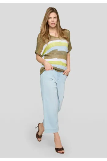 RABE Pullover thymian gestreift