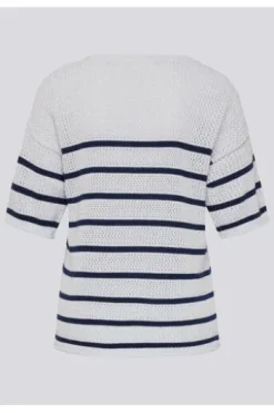 RABE Pullover weiß gestreift
