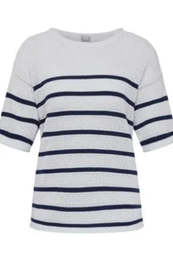 RABE Pullover weiß gestreift