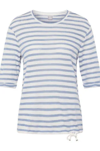 RABE Shirt himmelblau gestreift Kurzarm
