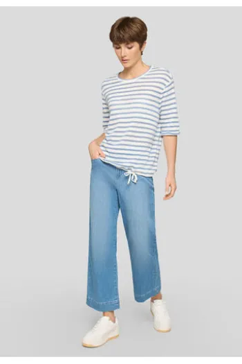 RABE Shirt himmelblau gestreift Kurzarm