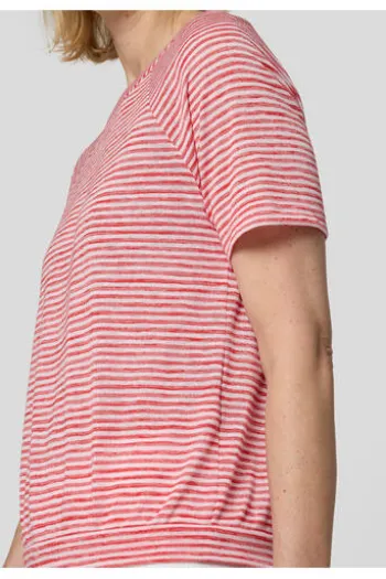 RABE Shirt koralle gestreift im soften Feinstrick