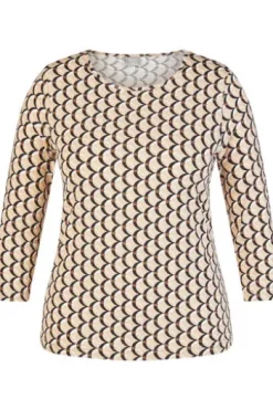 RABE Shirt mandel gemustert 3/4-Arm