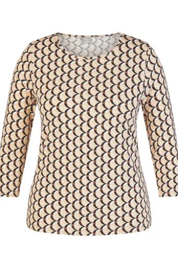 RABE Shirt mandel gemustert 3/4-Arm