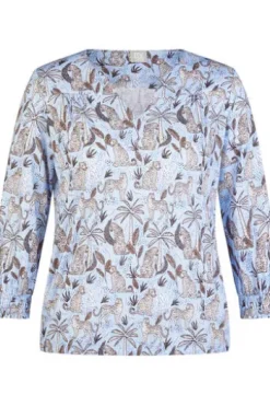 RABE Shirt ozean gemustert 3/4-Arm