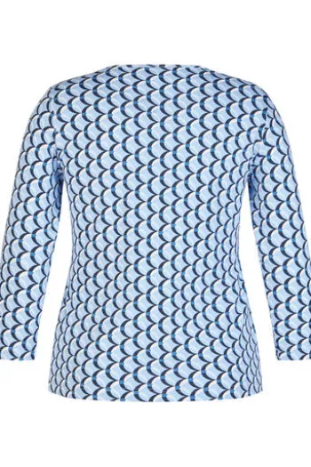 RABE Shirt pastellblau gemustert 3/4-Arm