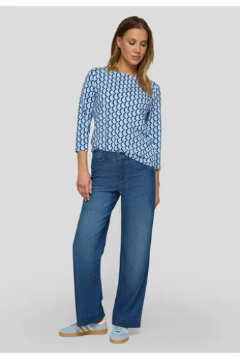 RABE Shirt pastellblau gemustert 3/4-Arm
