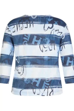RABE Shirt pastellblau gestreift 3/4-Arm