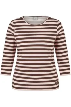 RABE Shirt rosé gestreift 3/4-Arm