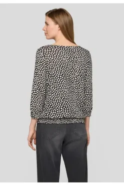 RABE Shirt schwarz gepunktet 3/4-Arm