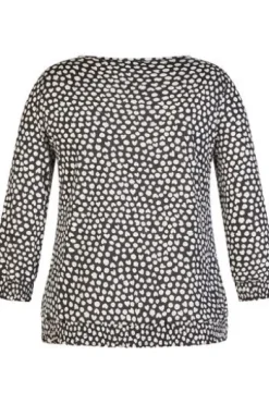 RABE Shirt schwarz gepunktet 3/4-Arm