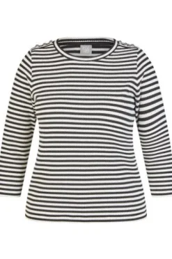 RABE Shirt schwarz gestreift