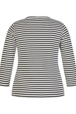 RABE Shirt schwarz gestreift