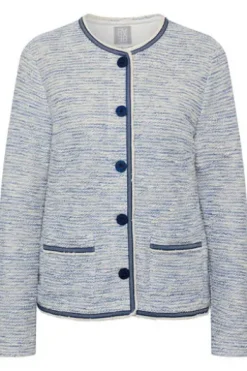 RABE Strickjacke ozean gemustert