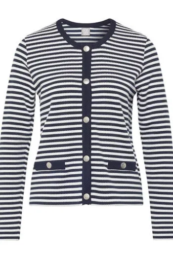 RABE Strickjacke pazifik gestreift