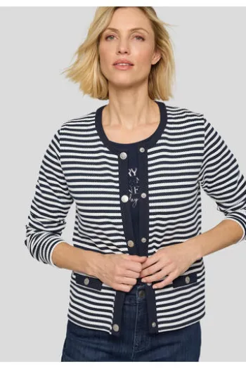 RABE Strickjacke pazifik gestreift