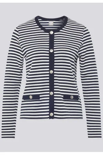 RABE Strickjacke pazifik gestreift