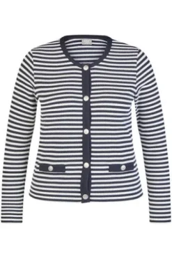 RABE Strickjacke pazifik gestreift