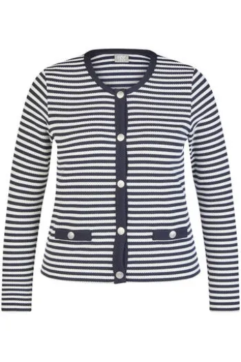 RABE Strickjacke pazifik gestreift