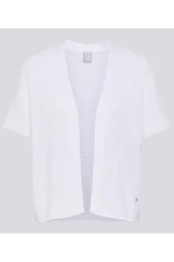 RABE Strickjacke weiß Kurzarm