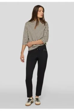 RABE Sweatshirt mandel gemustert 3/4-Arm