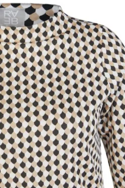 RABE Sweatshirt mandel gemustert 3/4-Arm
