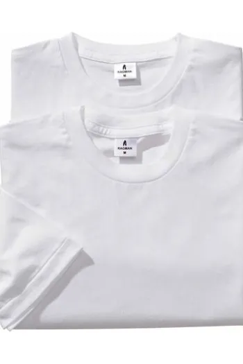 RAGMAN Doppelpack Rundhals-T-Shirt classic weiss Regular Fit