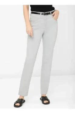 RAPHAELA BY BRAX Baumwoll-Hose Laura smoke grau Slim Fit mit Magic-Dehnbund