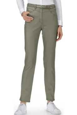 RAPHAELA BY BRAX Baumwoll-Hose Laura khaki mit Magic-Dehnbund