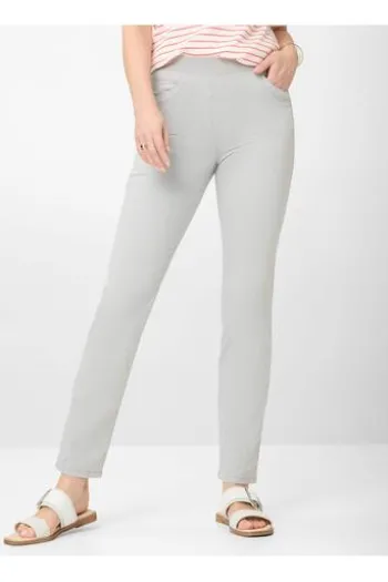 RAPHAELA BY BRAX Baumwoll-Hose Pamina smoke grau Slim Fit in Super Dynamic-Stretchqualität