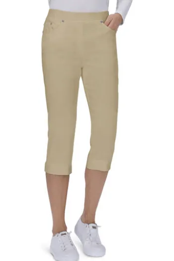 RAPHAELA BY BRAX Capri-Jeans Pamina beige Slim Fit in Schlupfform mit Reißverschluss-Optik