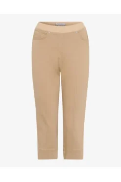 RAPHAELA BY BRAX Capri-Jeans Pamina beige Slim Fit in Schlupfform mit Reißverschluss-Optik