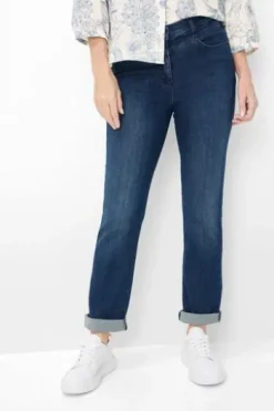 RAPHAELA BY BRAX Jeans Laura stoned lightly used hellblau Slim Fit mit Magic-Dehnbund