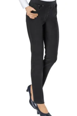 RAPHAELA BY BRAX Jeans Pamina schwarz Slim Fit in Schlupfform mit Reißverschlussoptik