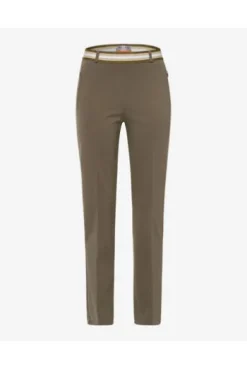 RAPHAELA BY BRAX Jersey-Hose Lillyth khaki in Cool Summer Qualität