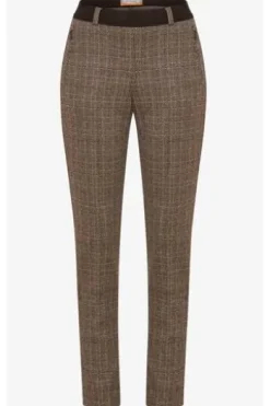RAPHAELA BY BRAX Jersey-Hose Lillyth sand kariert Slim Fit