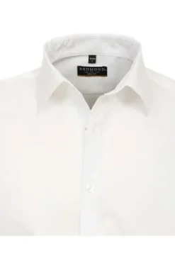 REDMOND Business Hemd weiss Slim Fit Kurzarm