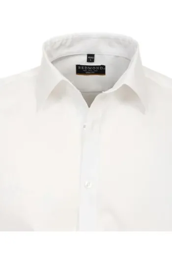 REDMOND Business Hemd weiss Slim Fit Kurzarm