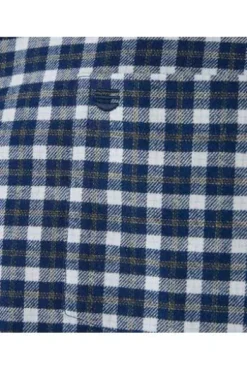 REDMOND Flanell Hemd blau kariert Comfort Fit Langarm