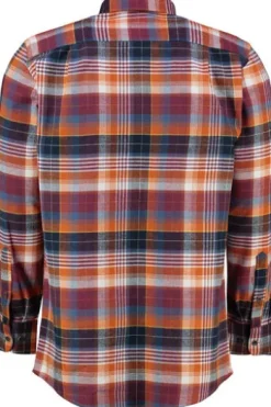 REDMOND Flanell-Hemd kariert Regular Fit Langarm