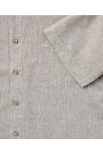 REDMOND Hemd beige Casual Fit Kurzarm