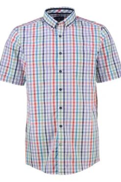 Redmond Hemd blau kariert Regular Fit