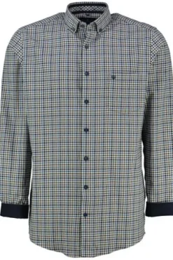 REDMOND Hemd braun kariert Comfort Fit Langarm Button-Down