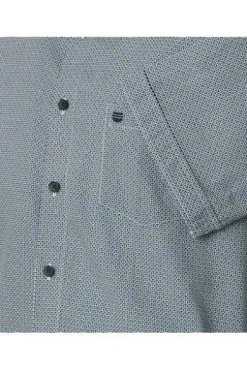 REDMOND Hemd camel gemustert Comfort Fit Kurzarm