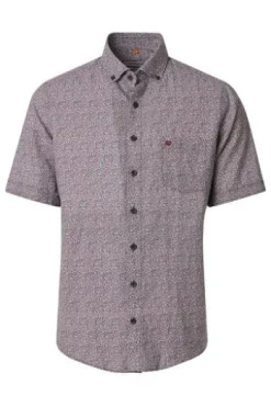 REDMOND Hemd grün kariert Casual Fit Kurzarm